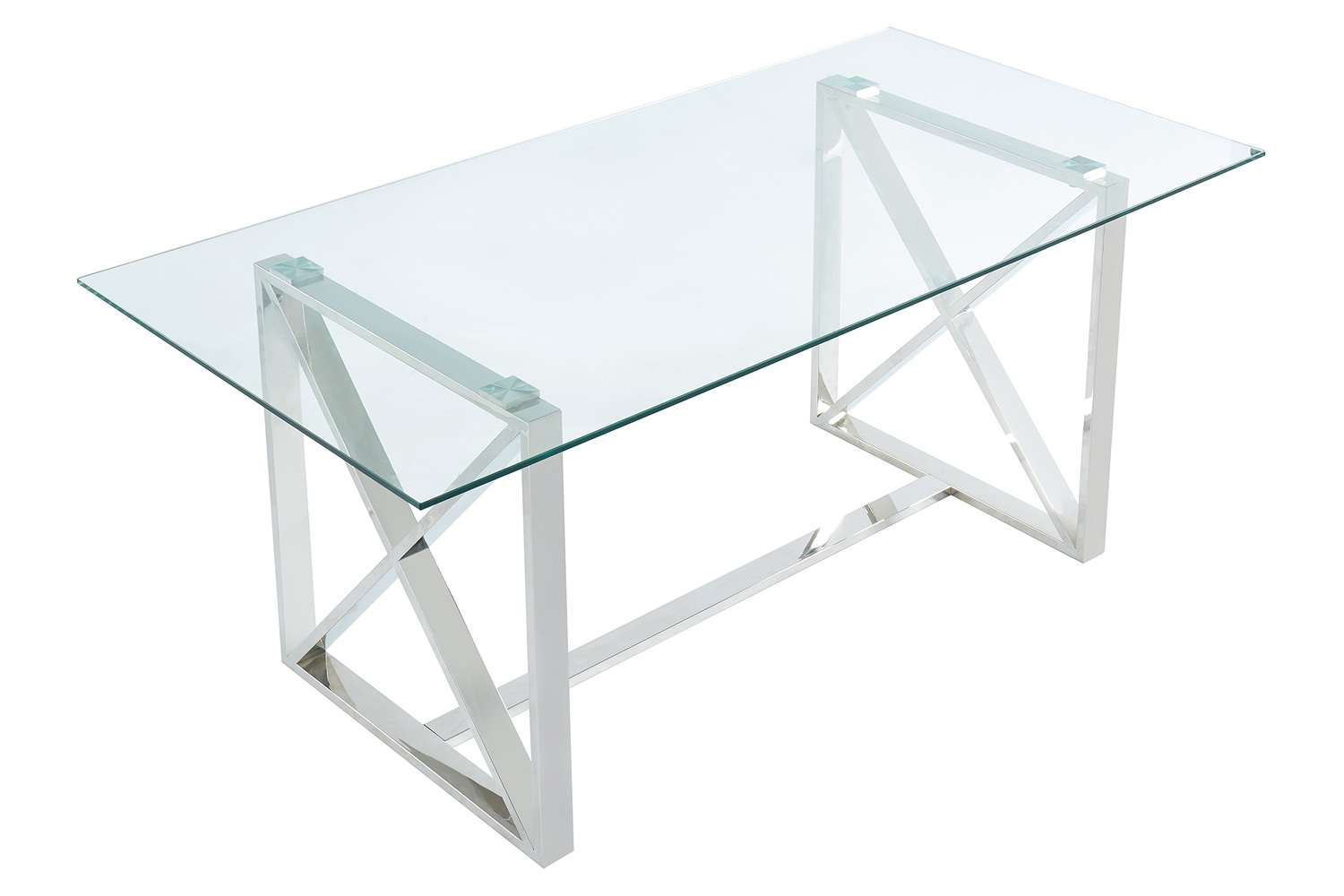 Worldwide - Lorenzo Rectangular Dining Table in Silver