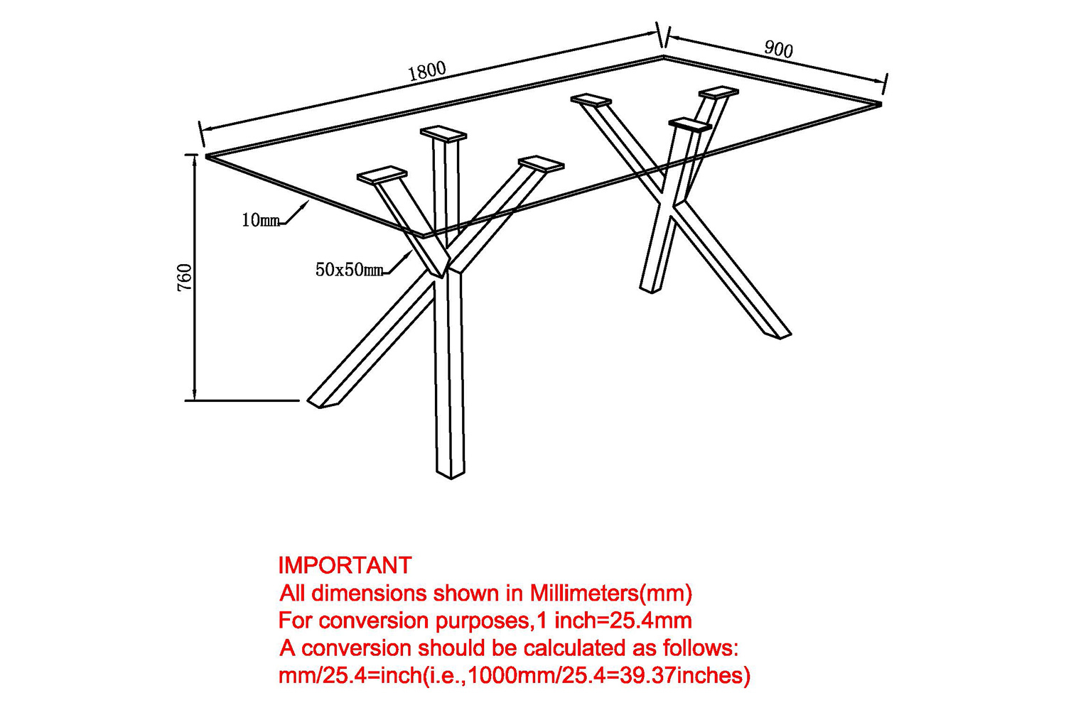 Worldwide Stark Rectangular Dining Table - Aged Gold