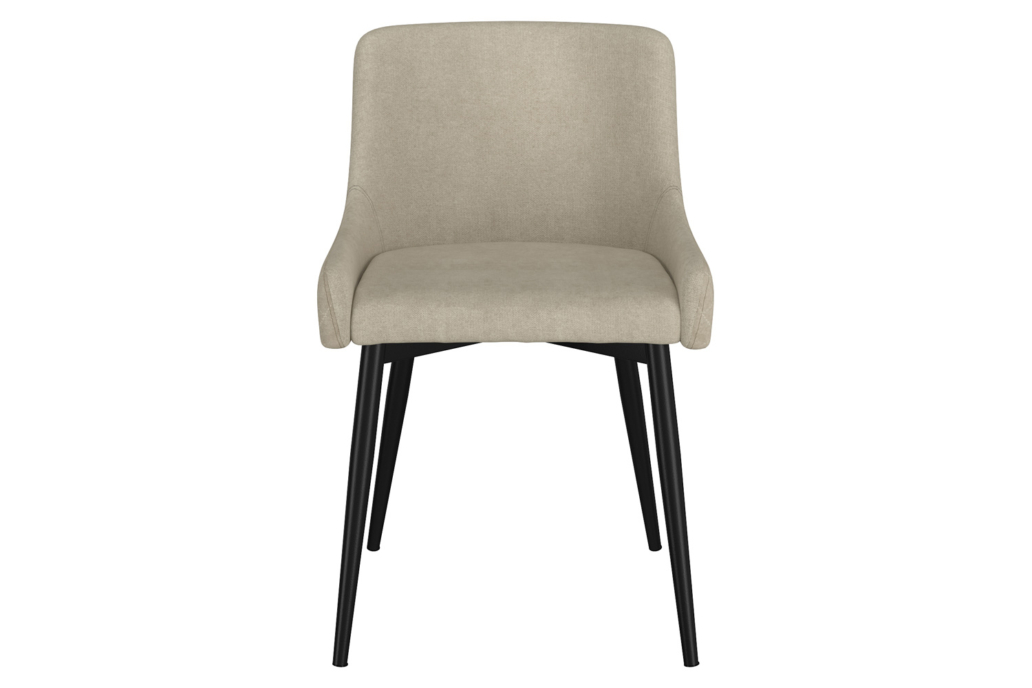 Worldwide Bianca Side Chair Set of 2 - Beige/Black