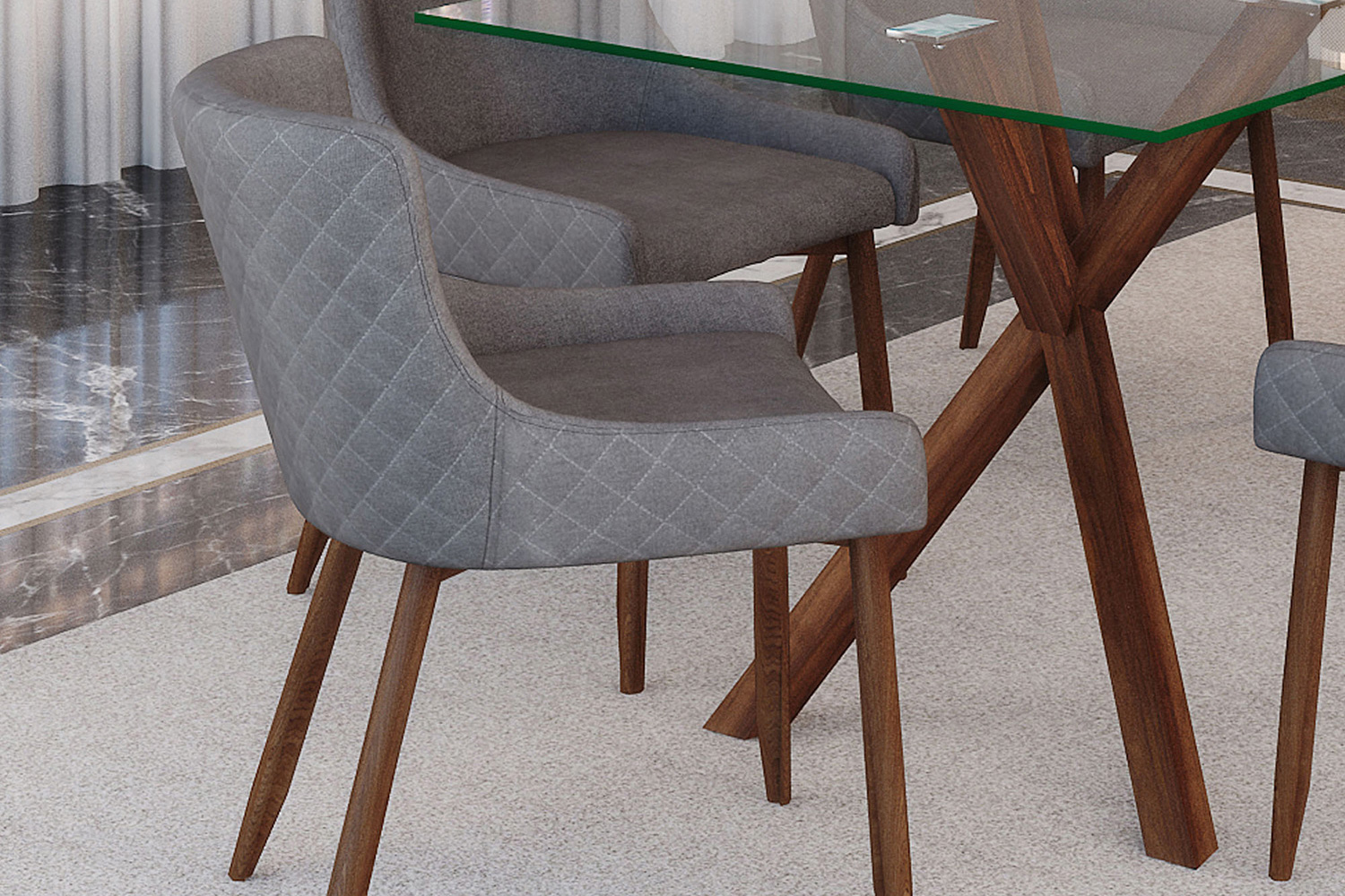 Worldwide - Bianca Side Chair Set of 2