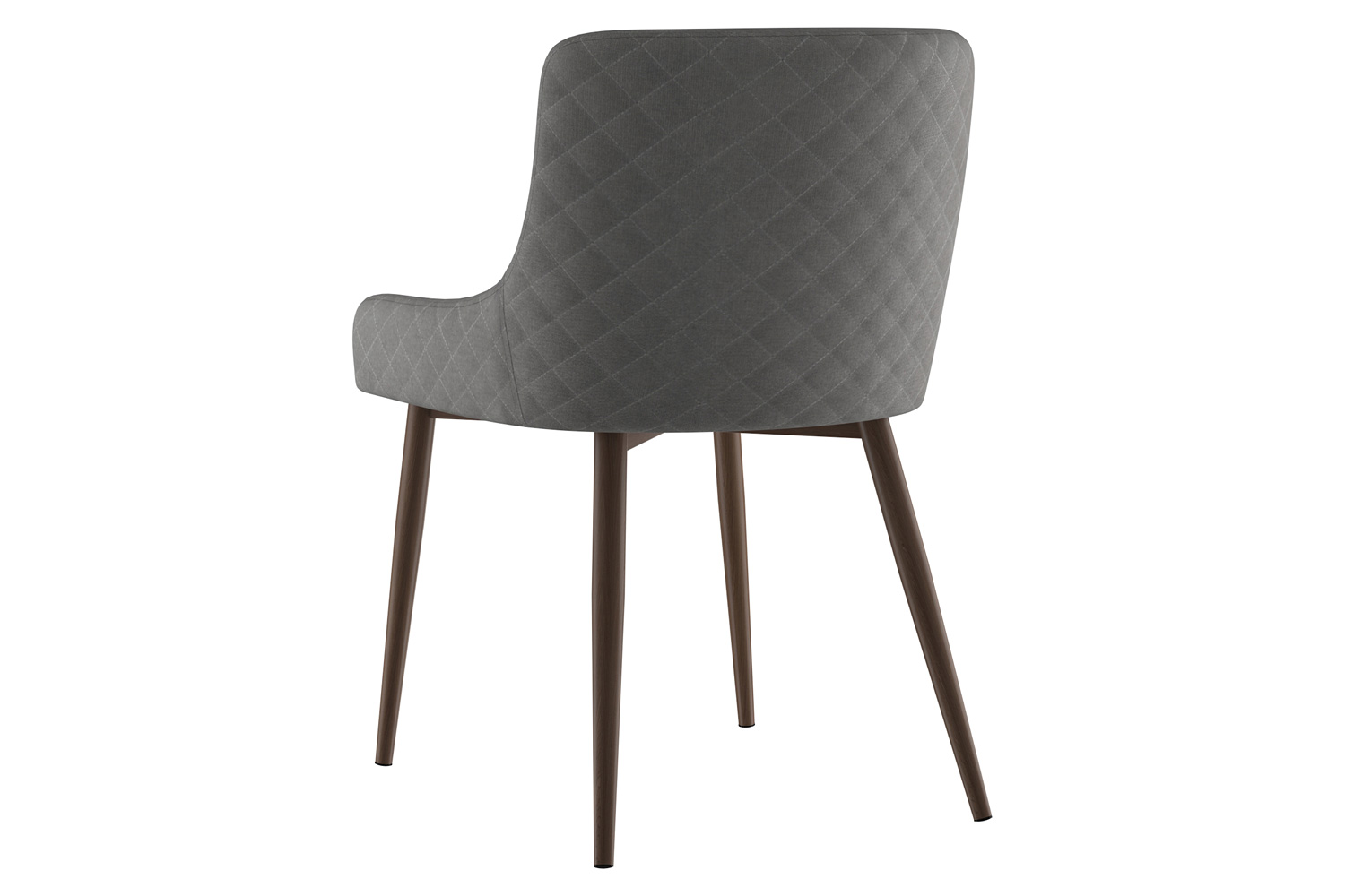 Worldwide Bianca Side Chair Set of 2 - Gray/Walnut