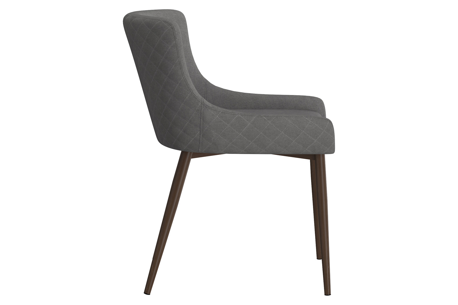Worldwide Bianca Side Chair Set of 2 - Gray/Walnut