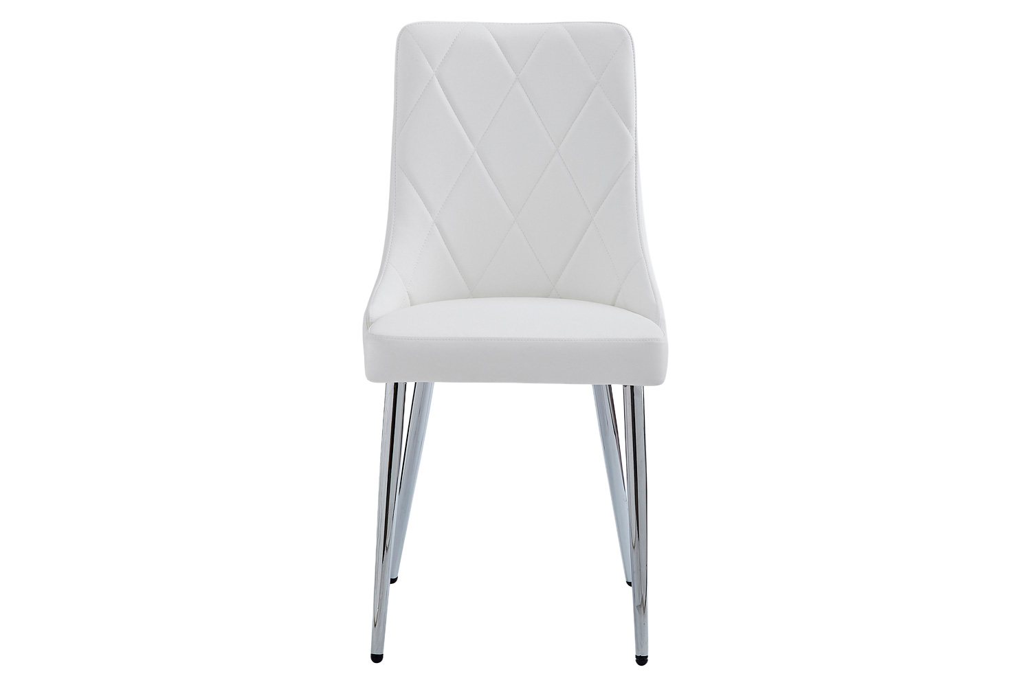 Worldwide Devo Side Chair Set of 2 - White/Chrome