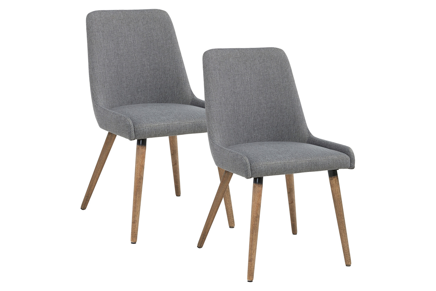 Worldwide Mia Side Chair Set of 2 - Dark Gray/Gray Leg