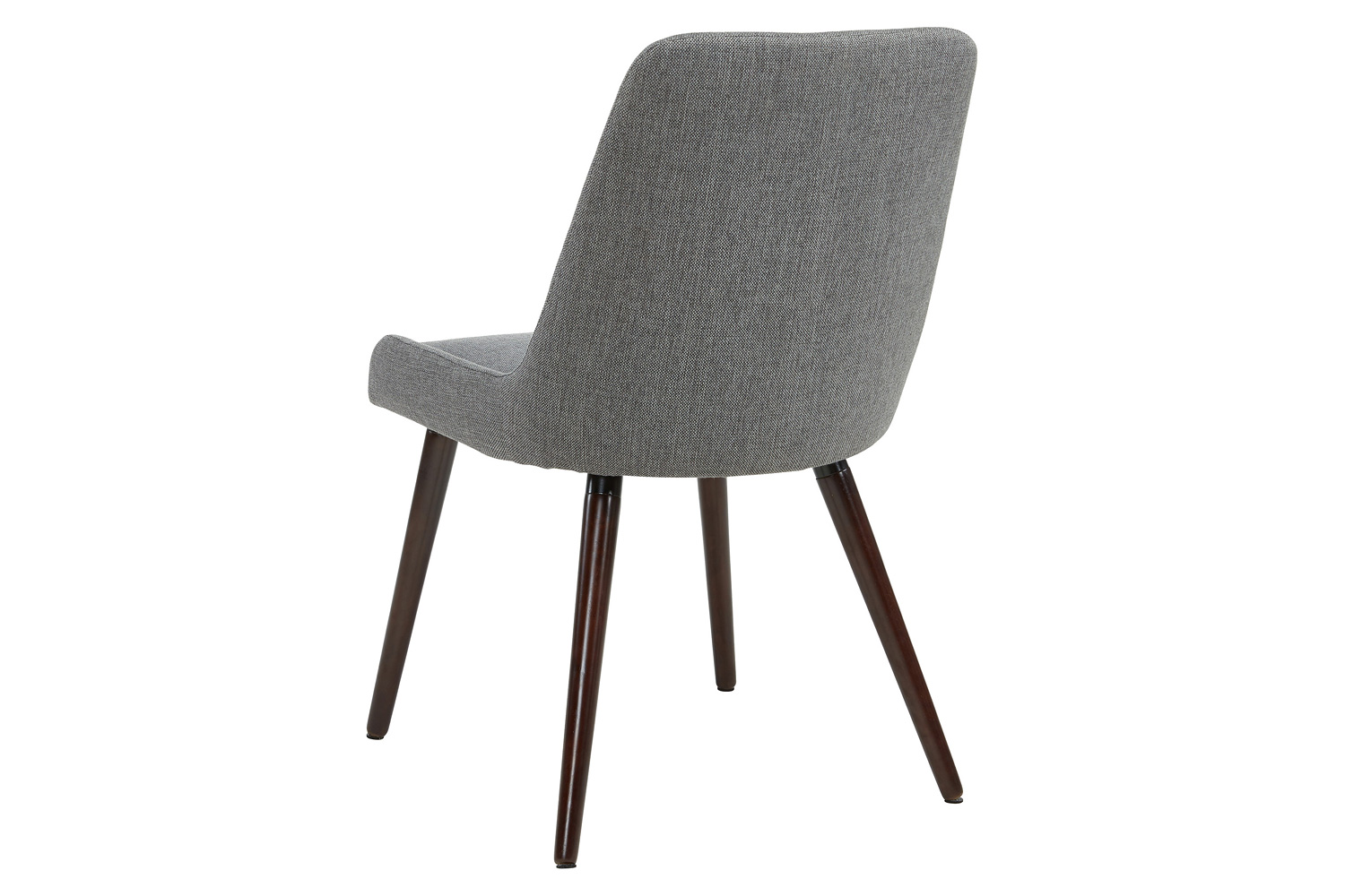 Worldwide Mia Side Chair Set of 2 - Dark Gray/Walnut Leg