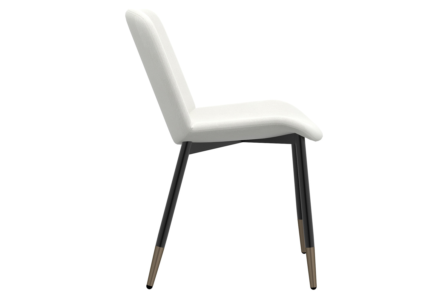 Worldwide Gabi Side Chair Set of 2 - Ivory/Black