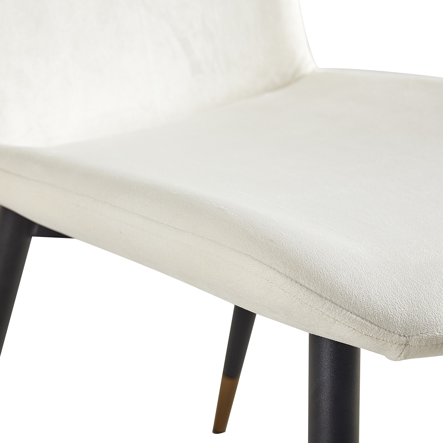 Worldwide Gabi Side Chair Set of 2 - Ivory/Black