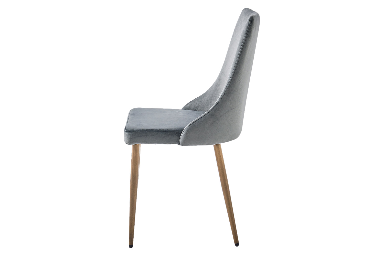 Worldwide Carmilla Side Chair Set of 2 - Gray/Aged Gold