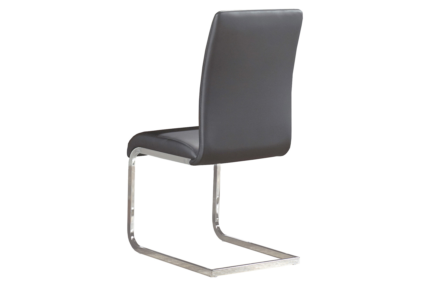 Worldwide Maxim Side Chair Set of 2 - Gray/Chrome