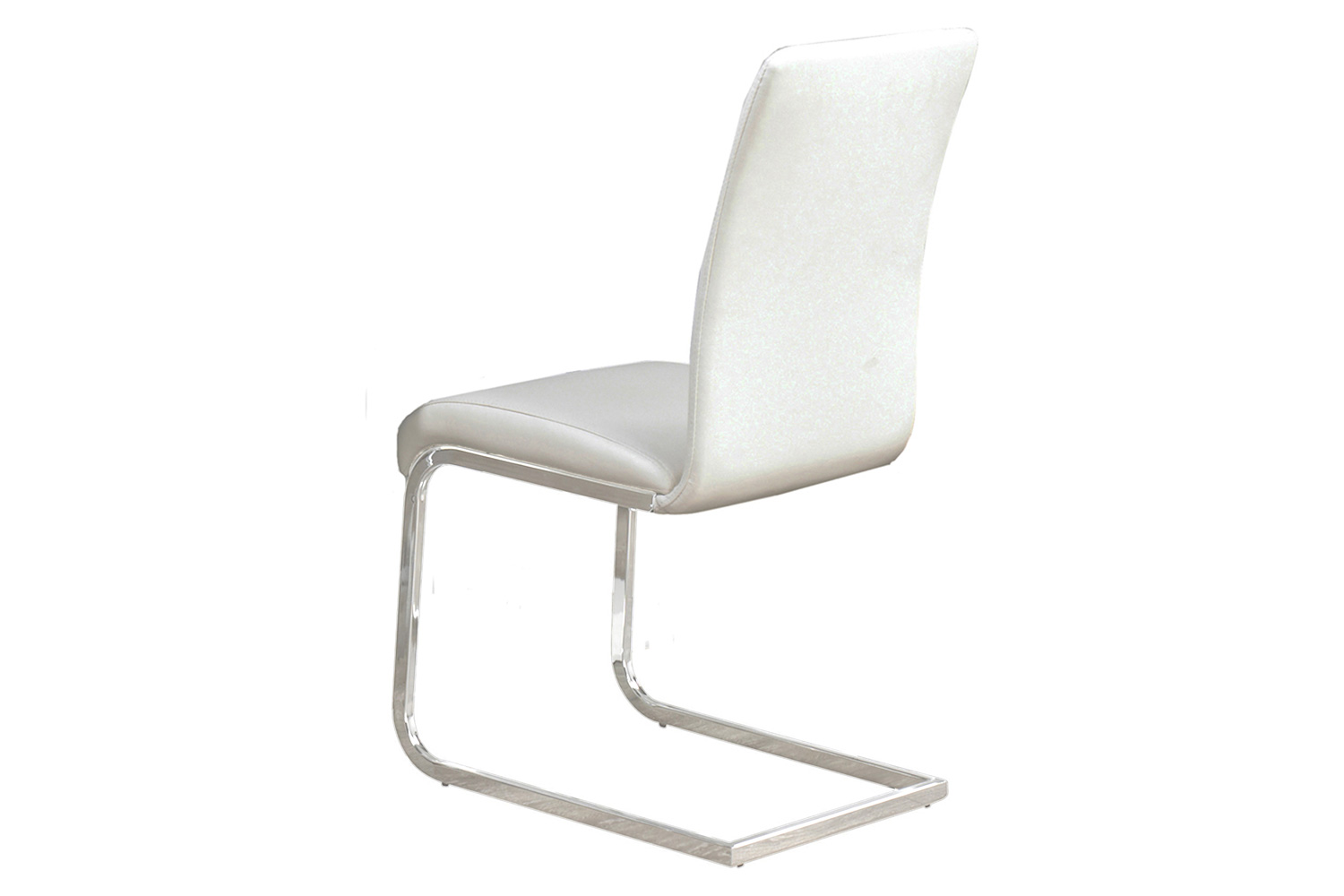Worldwide Maxim Side Chair Set of 2 - White/Chrome