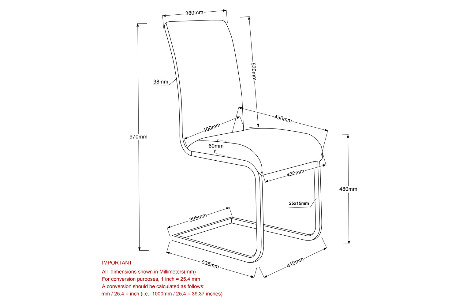 Worldwide Maxim Side Chair Set of 2 - White/Chrome