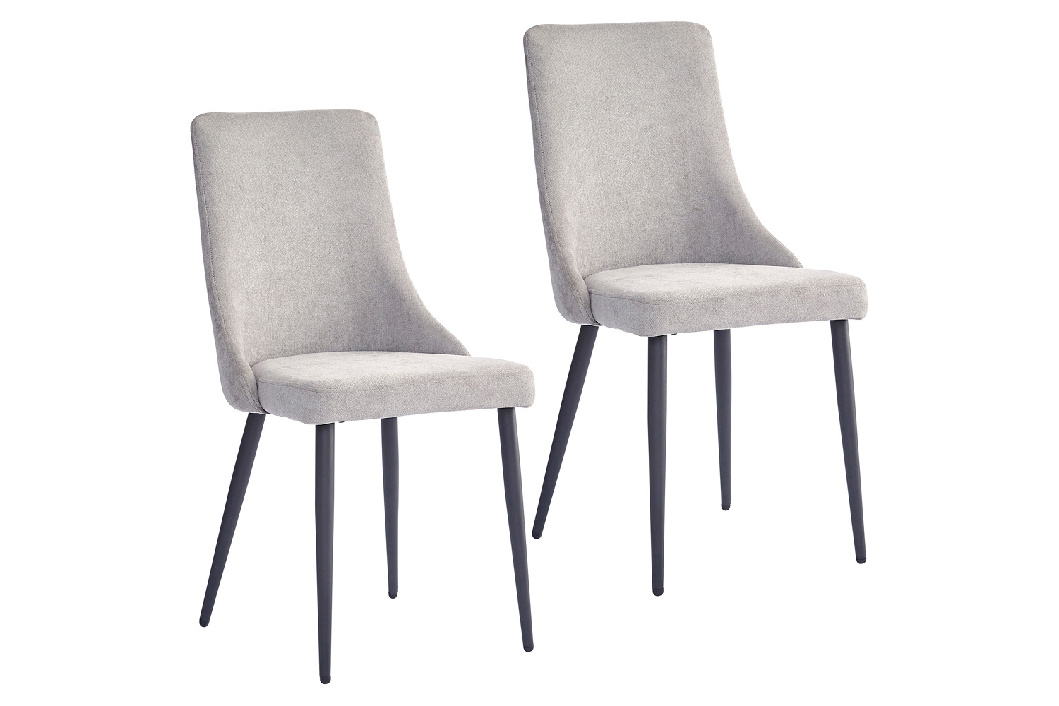 Worldwide Venice Side Chair Set of 2 - Gray/Black