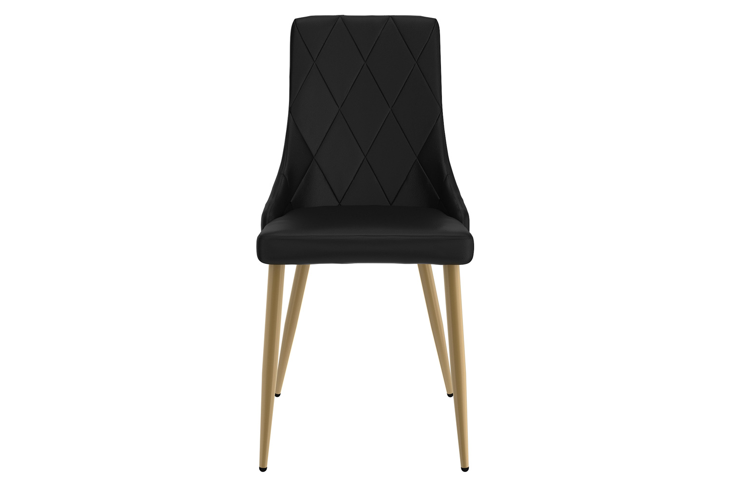 Worldwide Antoine Side Chair Set of 2 - Black/Aged Gold