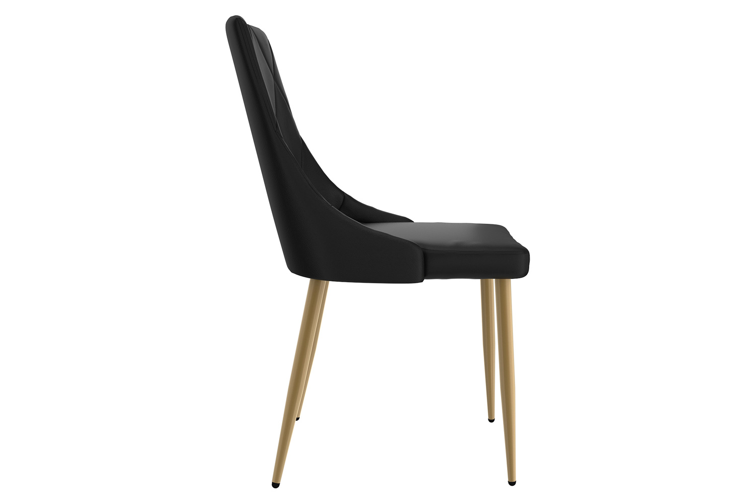 Worldwide Antoine Side Chair Set of 2 - Black/Aged Gold