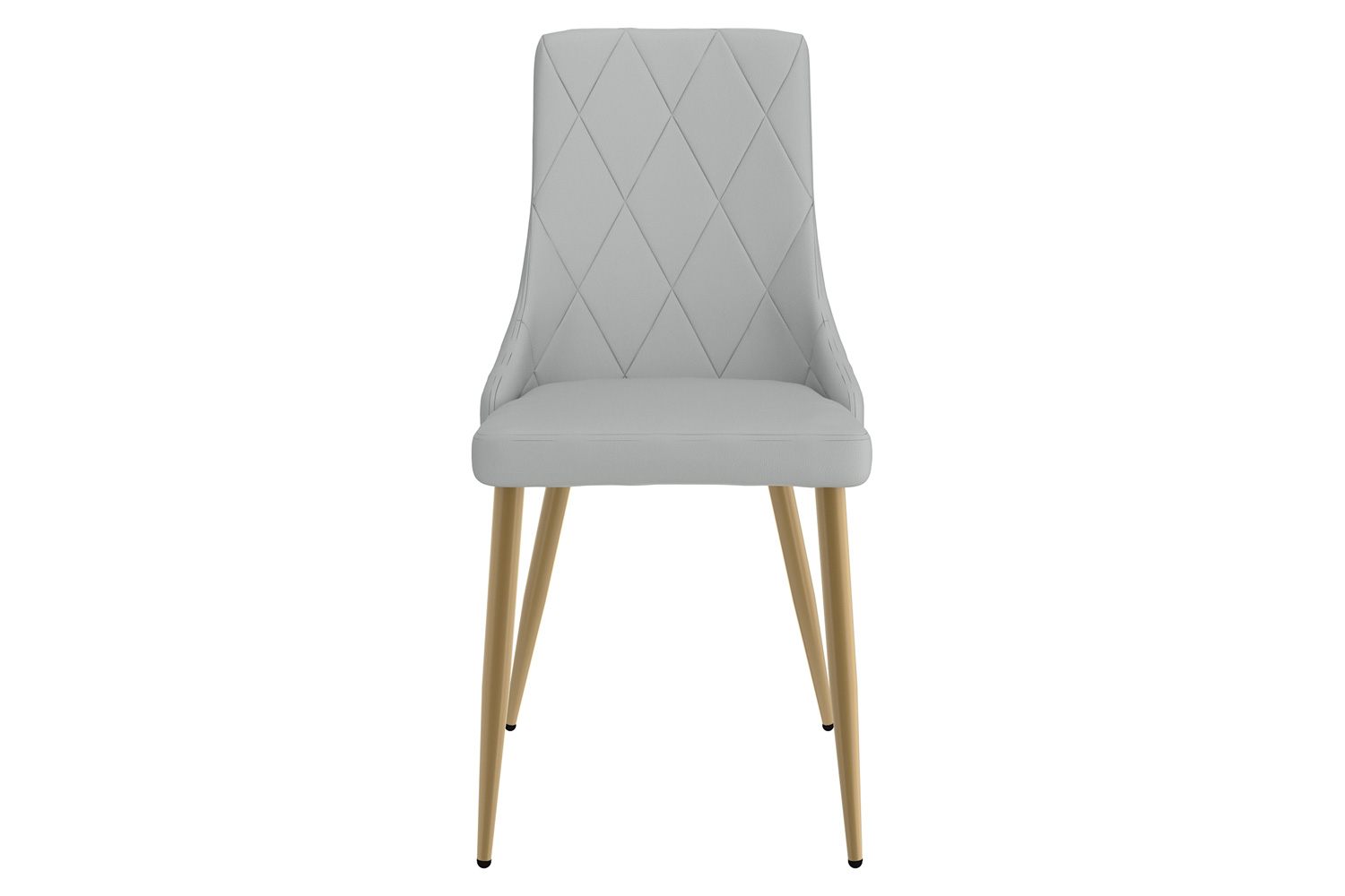 Worldwide Antoine Side Chair Set of 2 - Light Gray/Aged Gold