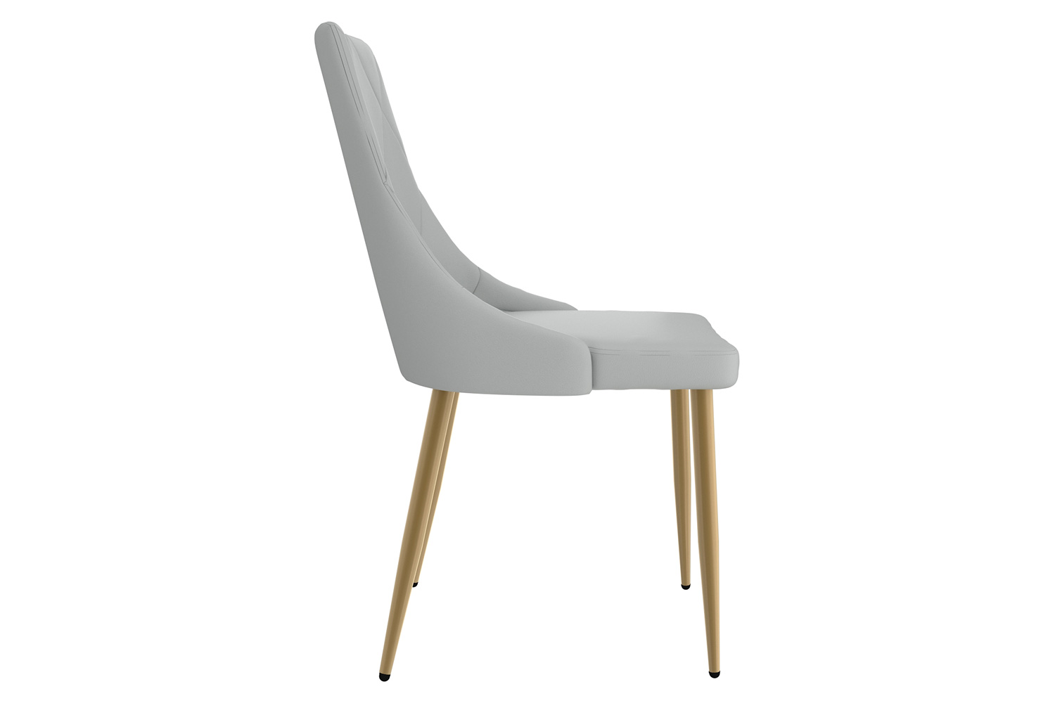 Worldwide Antoine Side Chair Set of 2 - Light Gray/Aged Gold