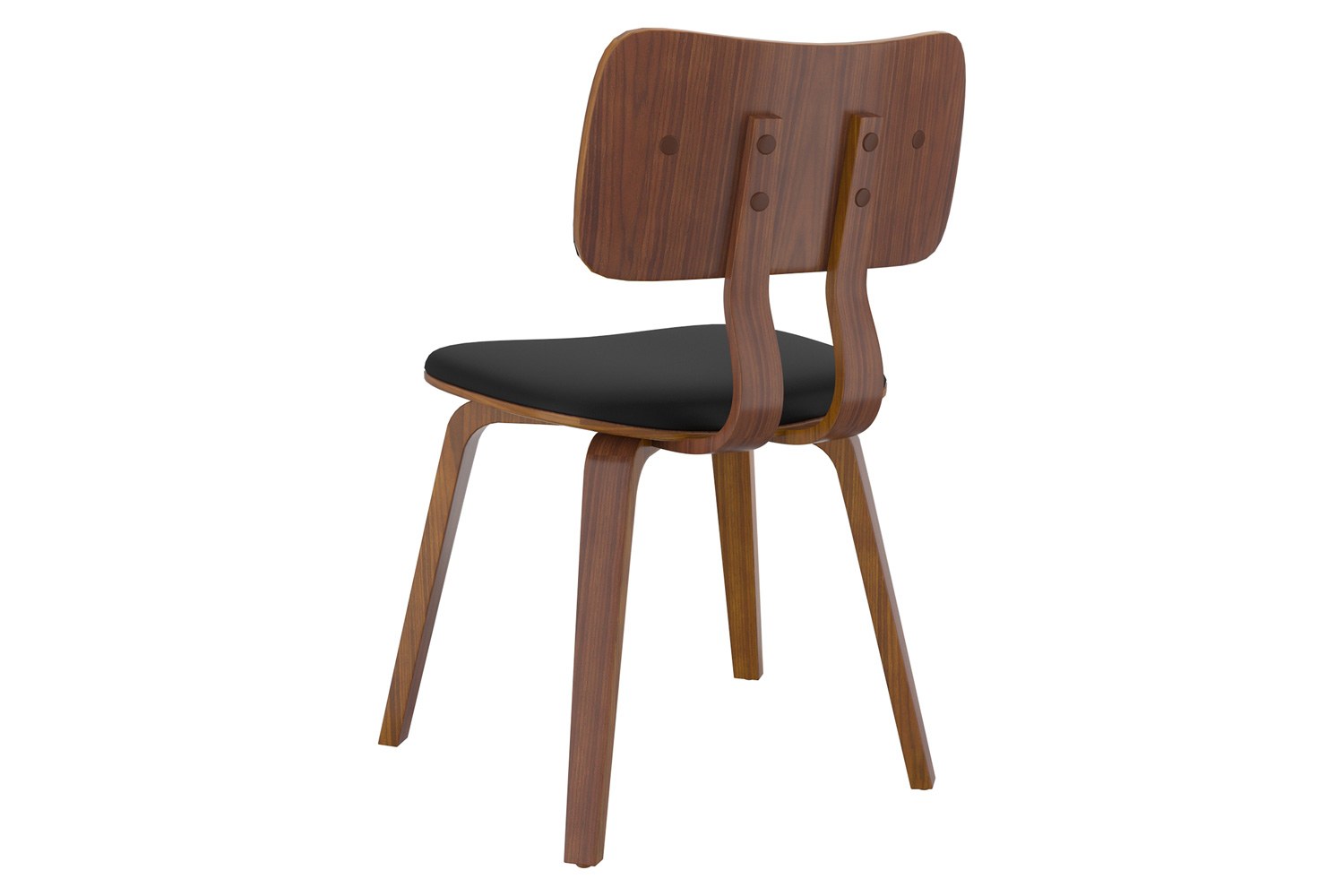 Worldwide Zuni Side Chair - Black/Walnut
