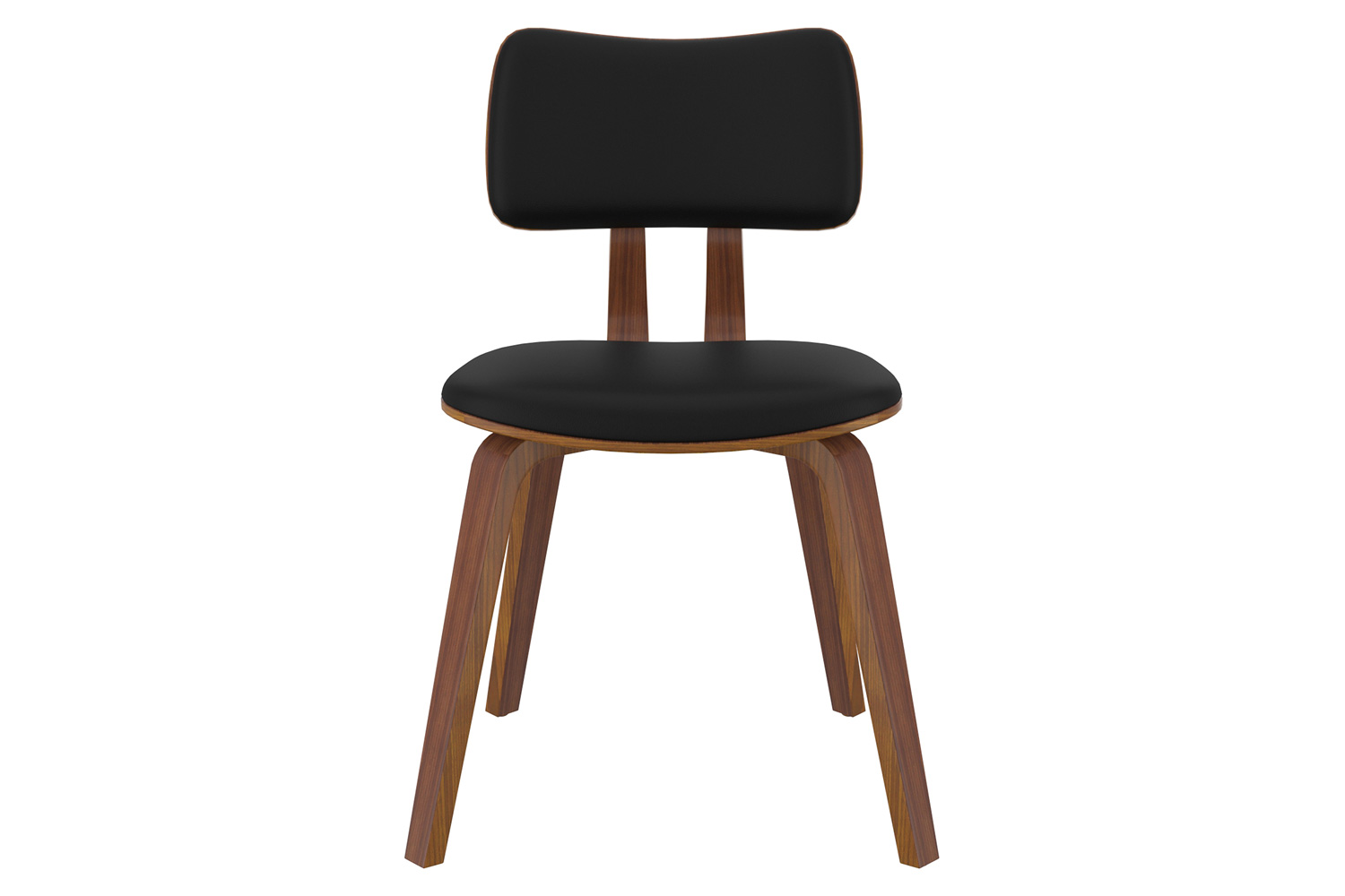 Worldwide Zuni Side Chair - Black/Walnut