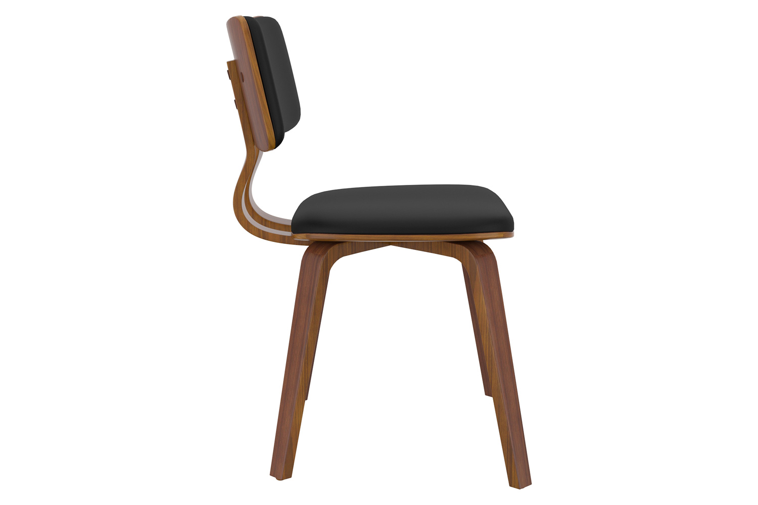 Worldwide Zuni Side Chair - Black/Walnut