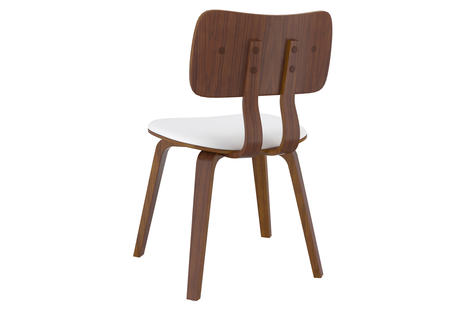 Worldwide Zuni Side Chair - White/Walnut