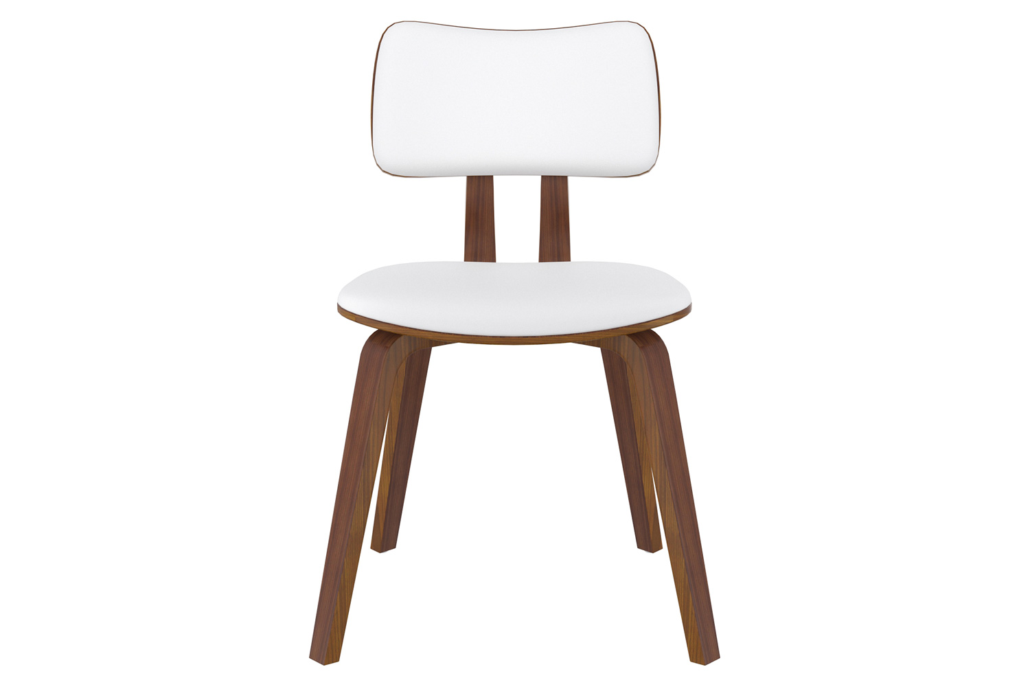 Worldwide Zuni Side Chair - White/Walnut