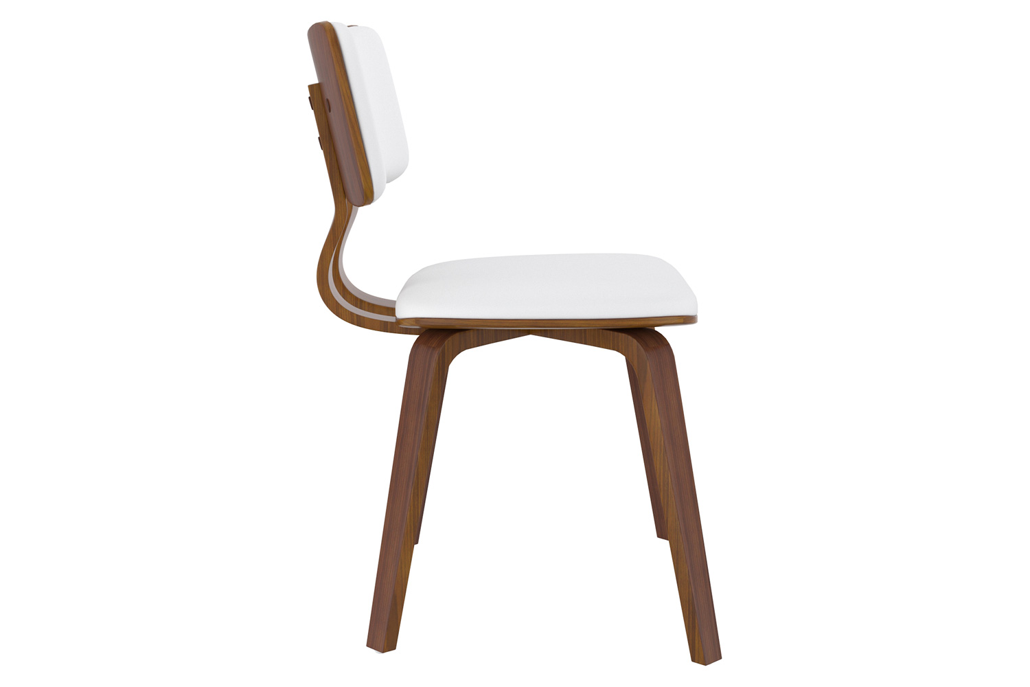 Worldwide Zuni Side Chair - White/Walnut