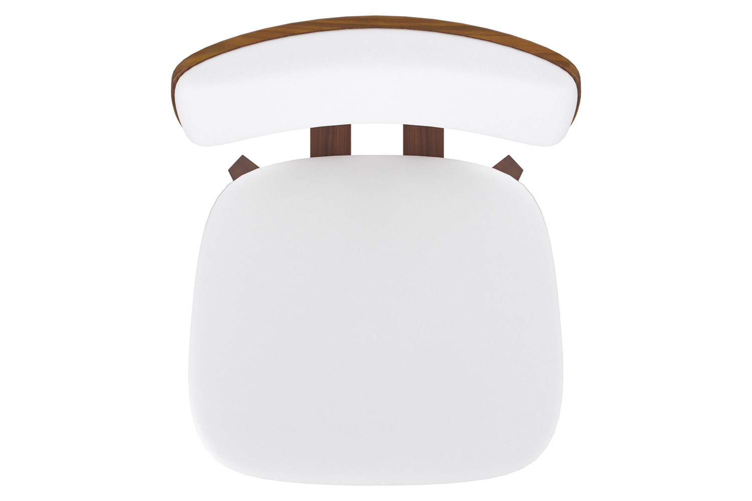 Worldwide Zuni Side Chair - White/Walnut