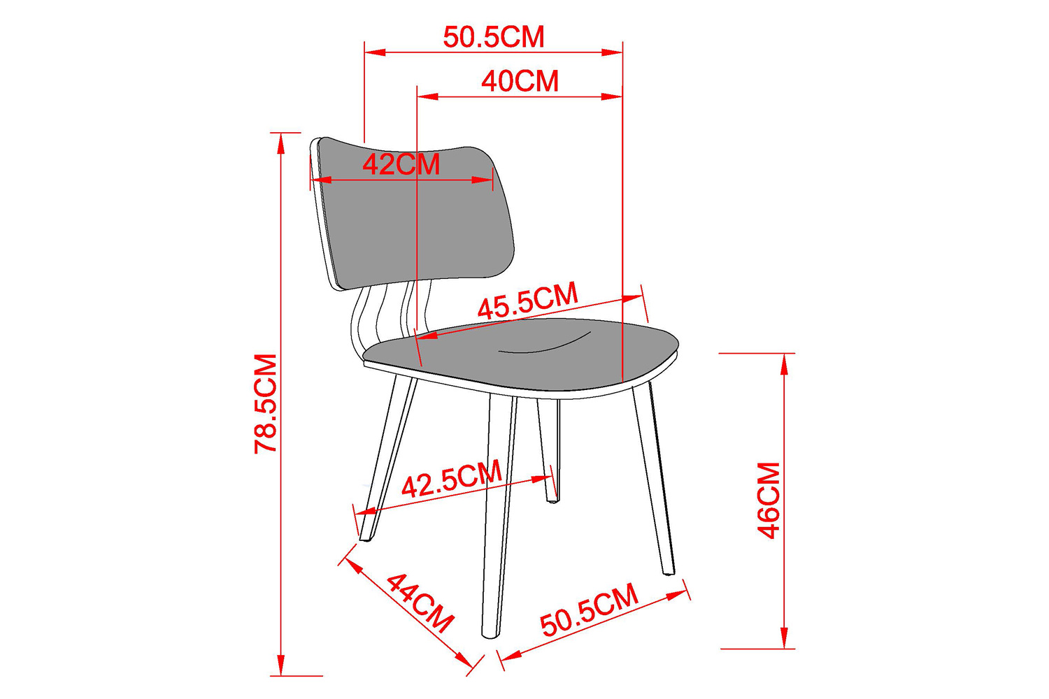 Worldwide Zuni Side Chair - White/Walnut