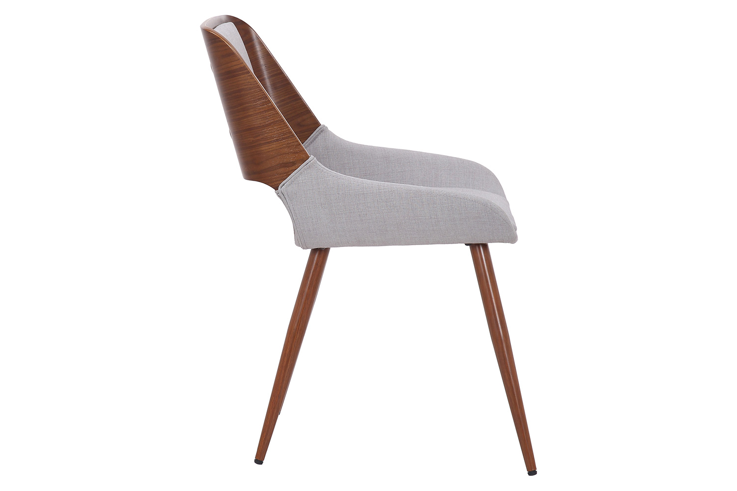 Worldwide Hudson Side Chair - Gray/Walnut