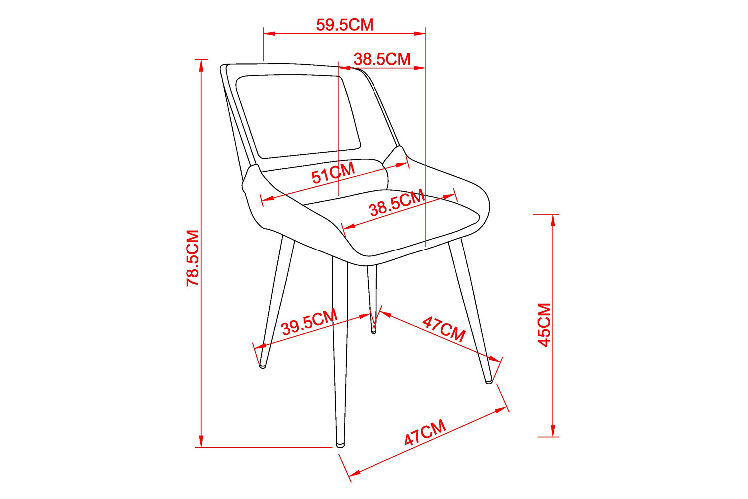 Worldwide Hudson Side Chair - Gray/Walnut