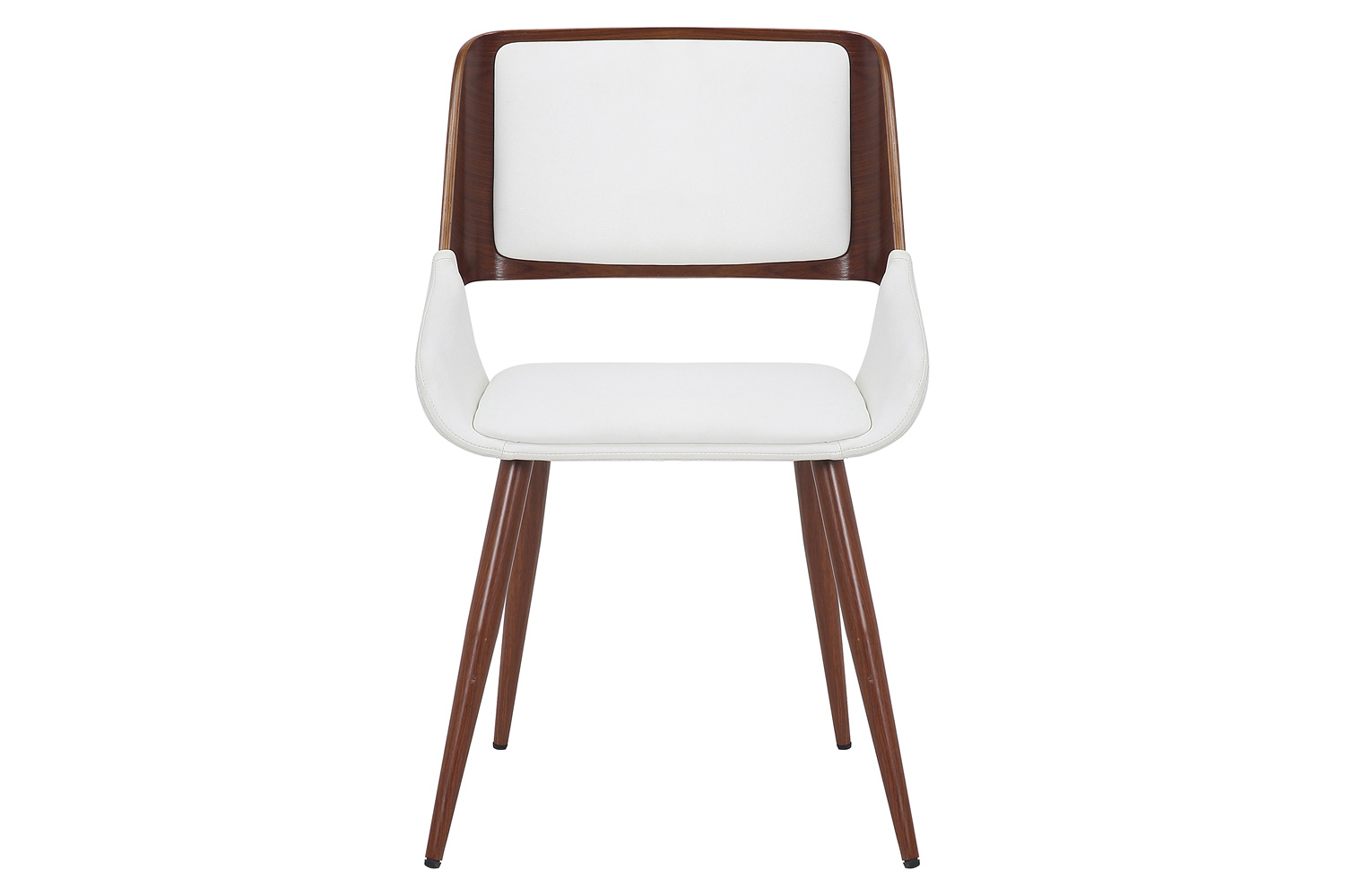 Worldwide Hudson Side Chair - White/Walnut