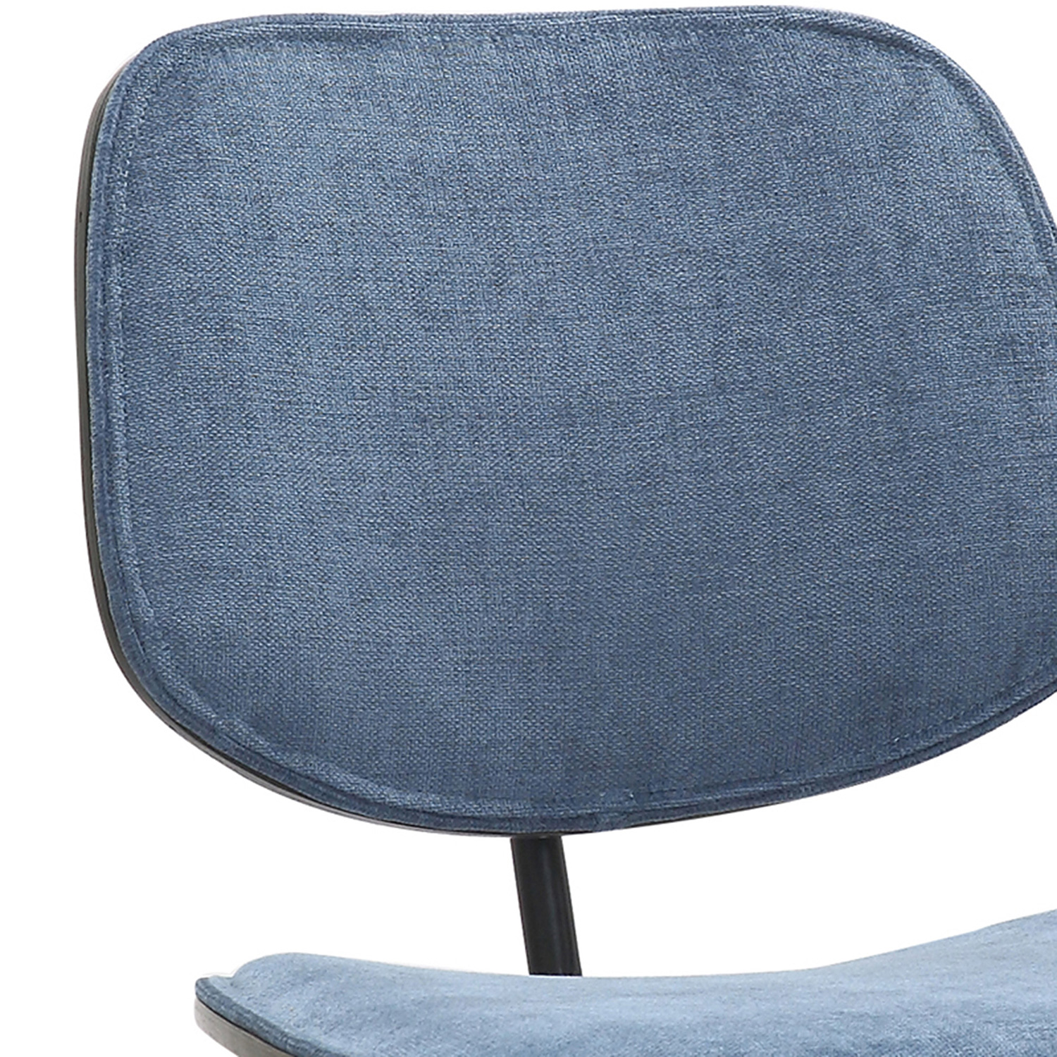 Worldwide Capri Side Chair Set of 2 - Blue/Walnut/Black