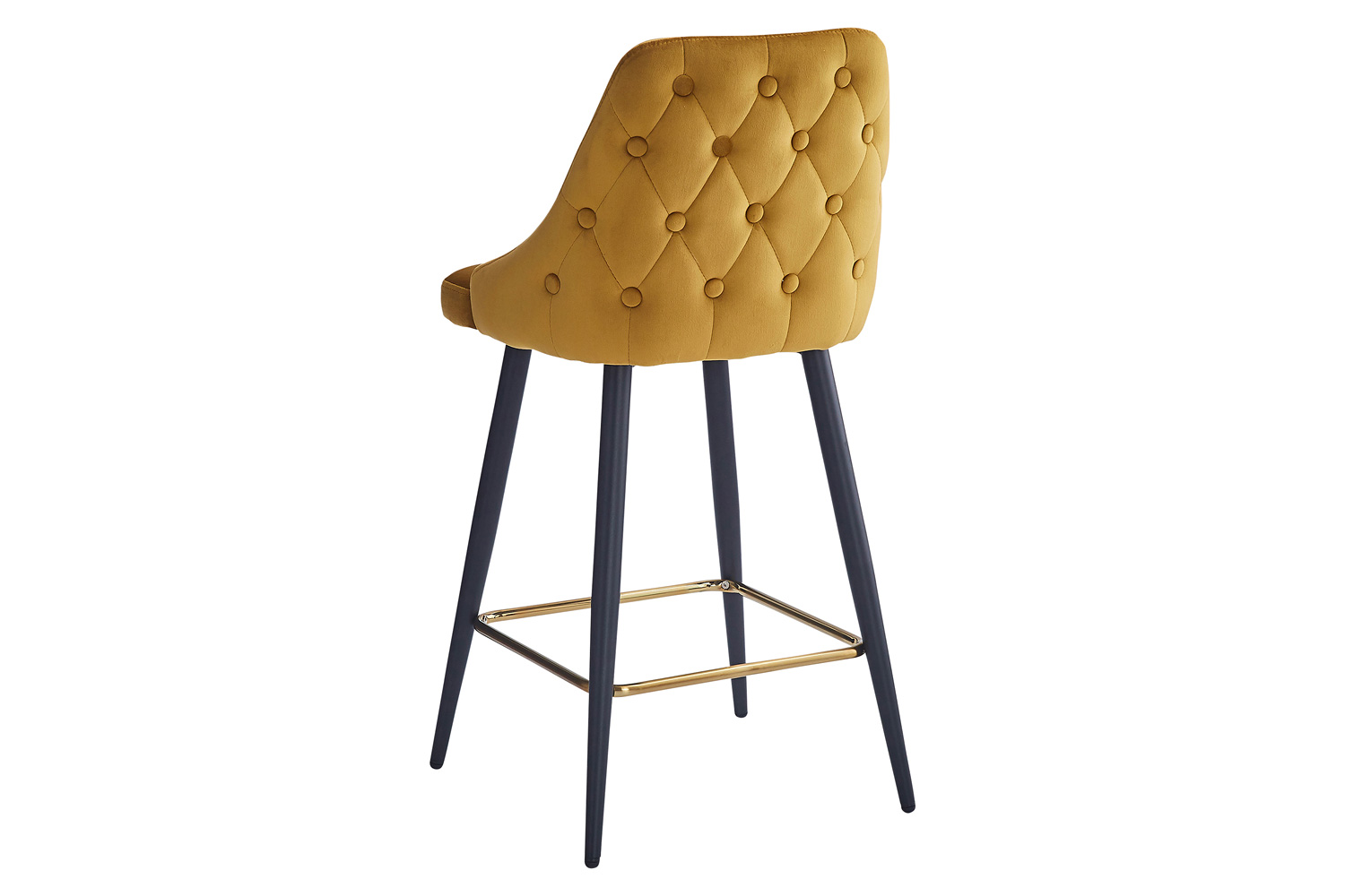 Worldwide Roxanne II 26" Counter Stool Set of 2 - Mustard/Black