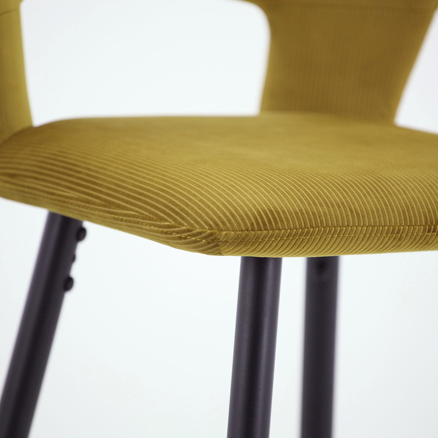 Worldwide Camille 26" Counter Stool Set of 2 - Mustard/Black