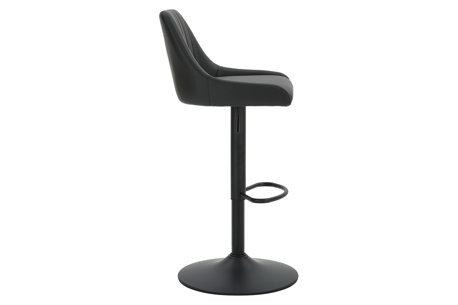 Worldwide Kron Adjustable Air-Lift Stool Set of 2 - Black/Black