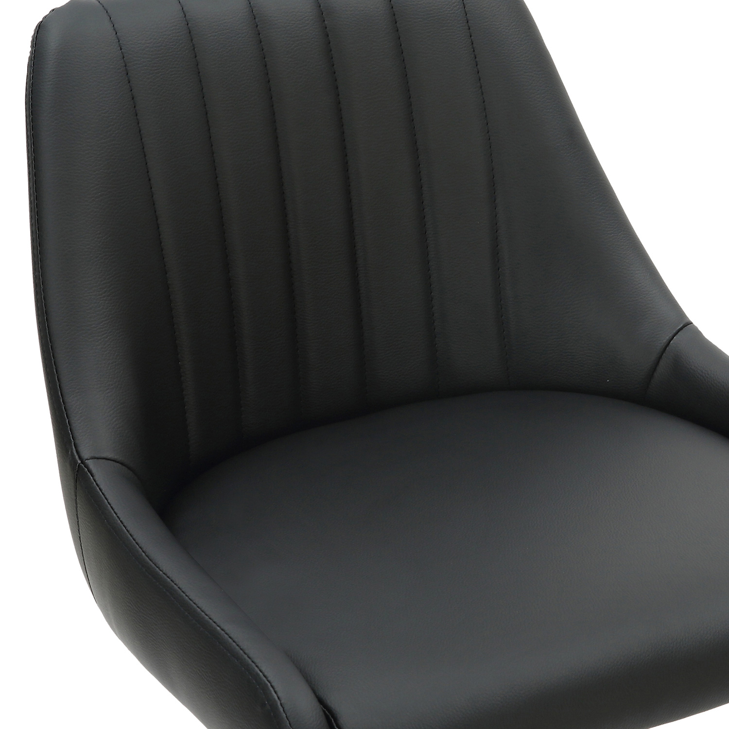 Worldwide Kron Adjustable Air-Lift Stool Set of 2 - Black/Black