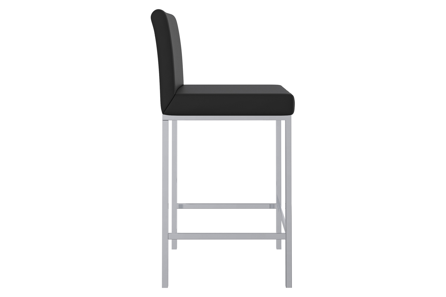 Worldwide Porto 26" Counter Stool Set of 2 - Black/Chrome