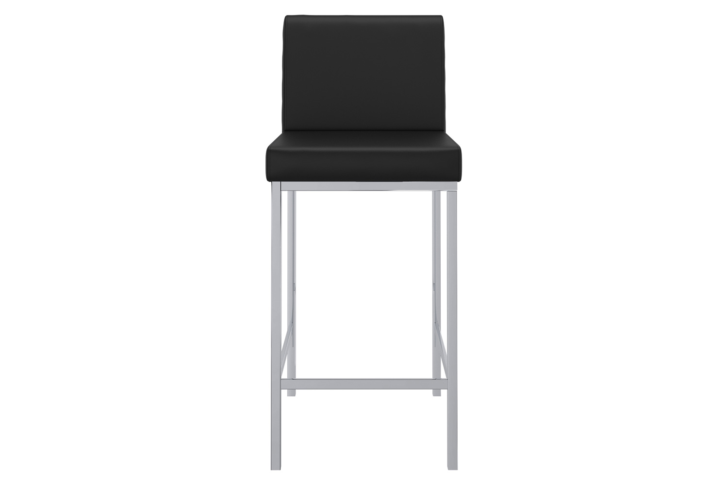 Worldwide Porto 26" Counter Stool Set of 2 - Black/Chrome