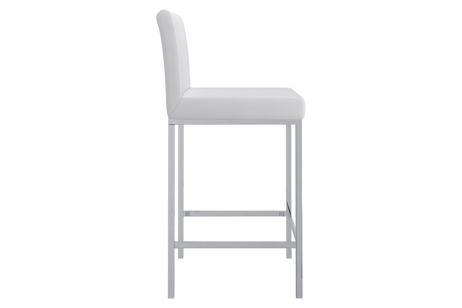 Worldwide Porto 26" Counter Stool Set of 2 - White/Chrome