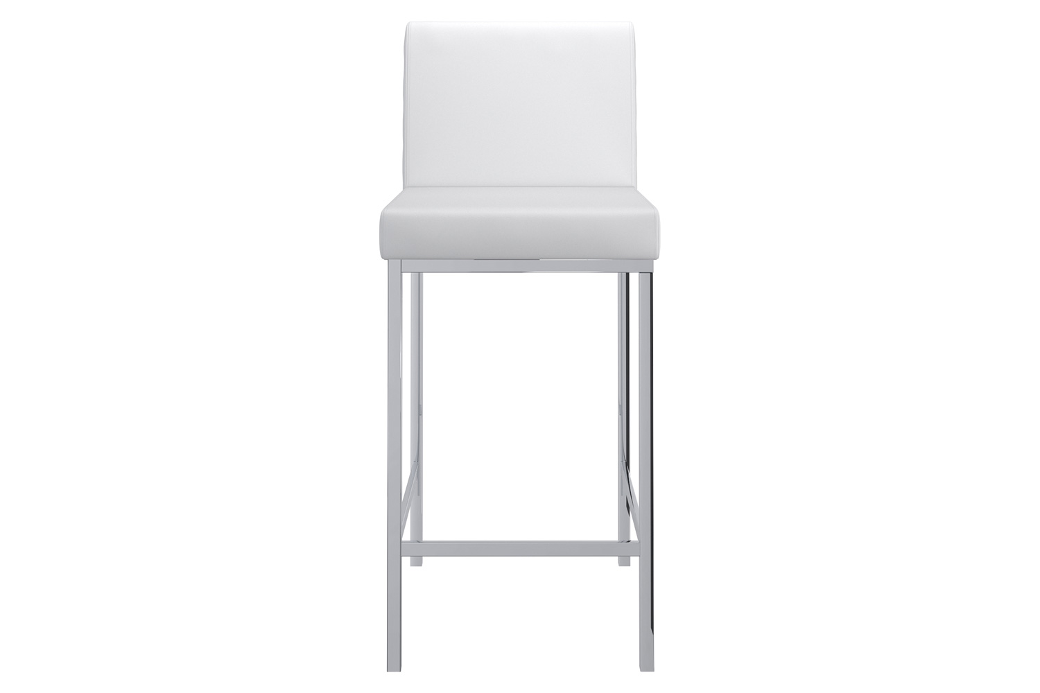 Worldwide Porto 26" Counter Stool Set of 2 - White/Chrome