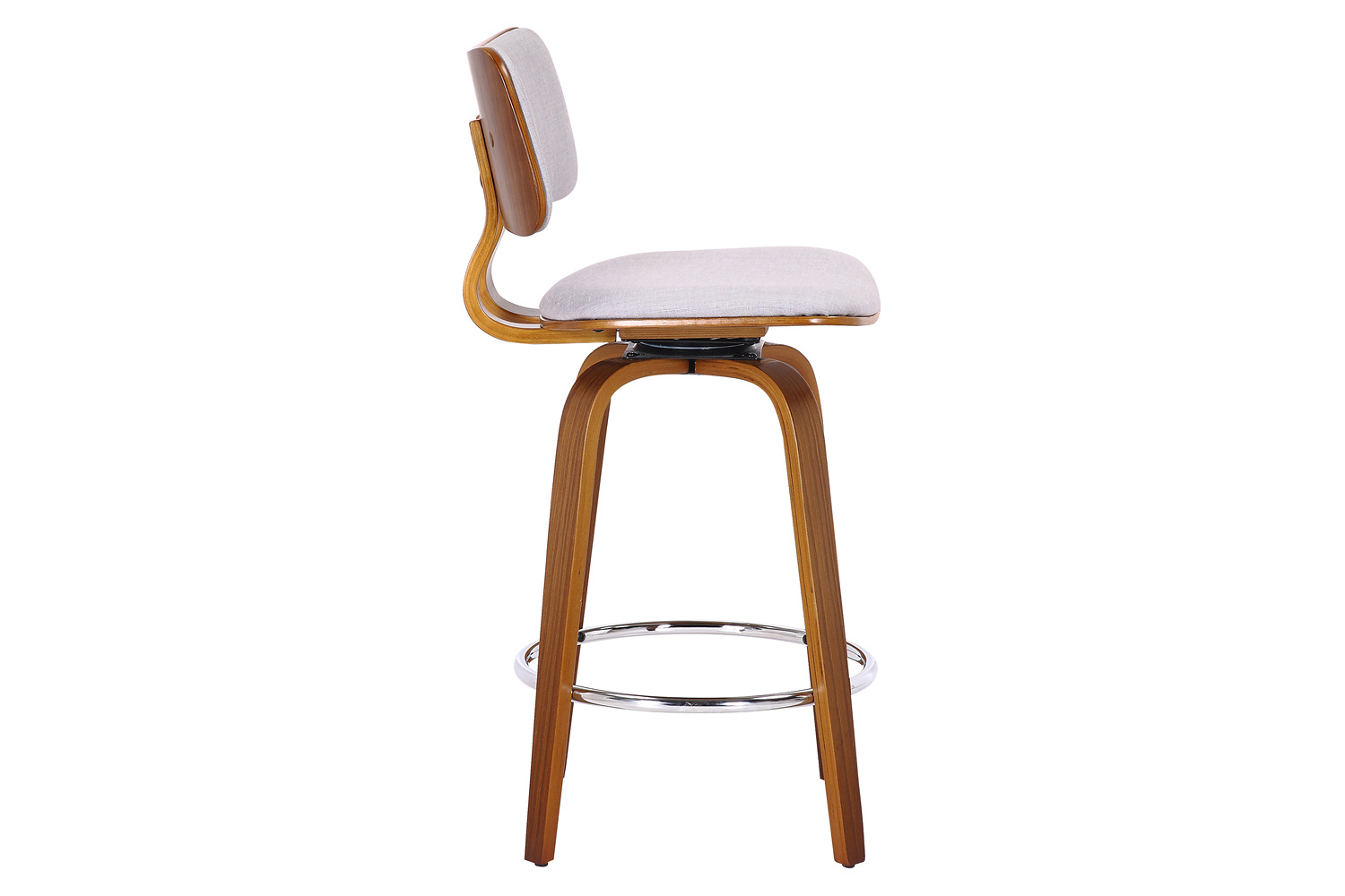 Worldwide Zuni 26" Counter Stool with Swivel - Gray/Walnut
