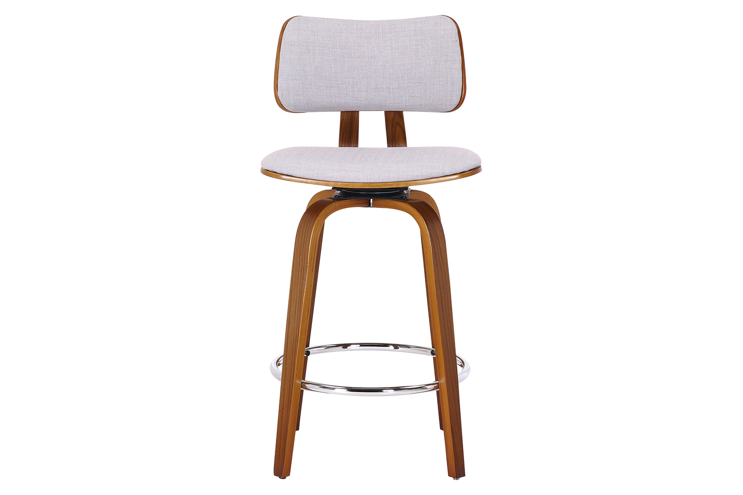 Worldwide Zuni 26" Counter Stool with Swivel - Gray/Walnut