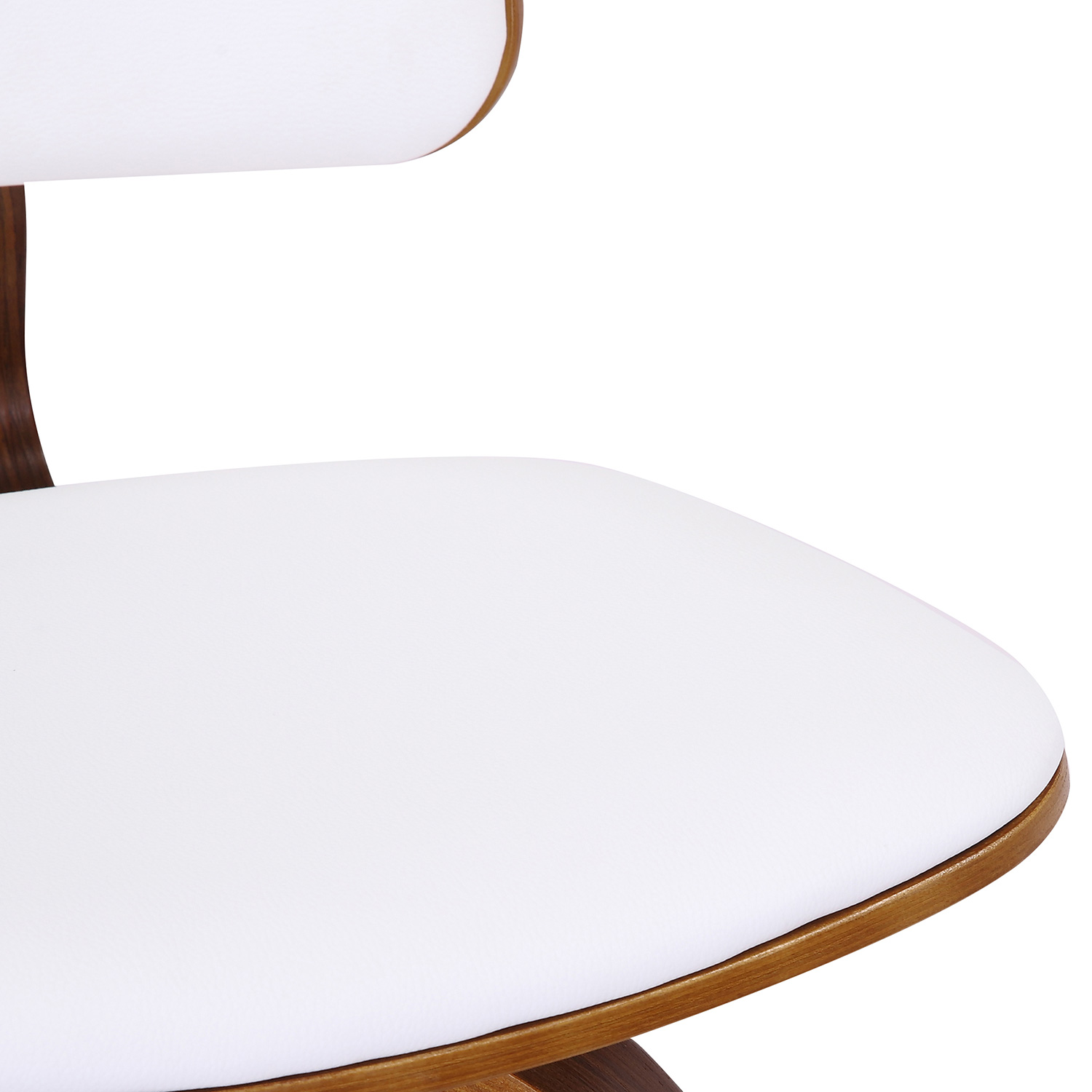 Worldwide Zuni 26" Counter Stool with Swivel - White/Walnut