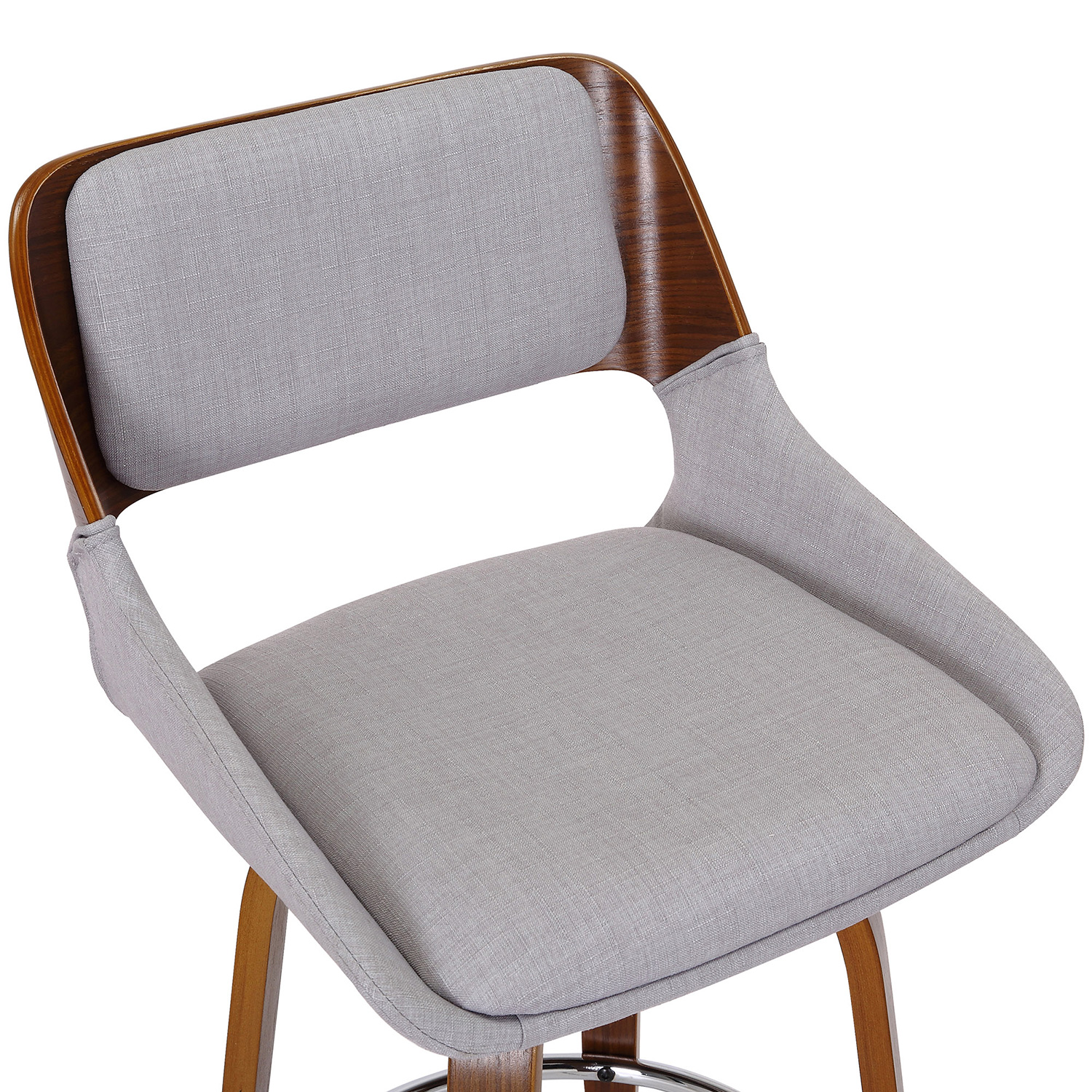 Worldwide Hudson 26" Counter Stool with Swivel - Gray/Walnut