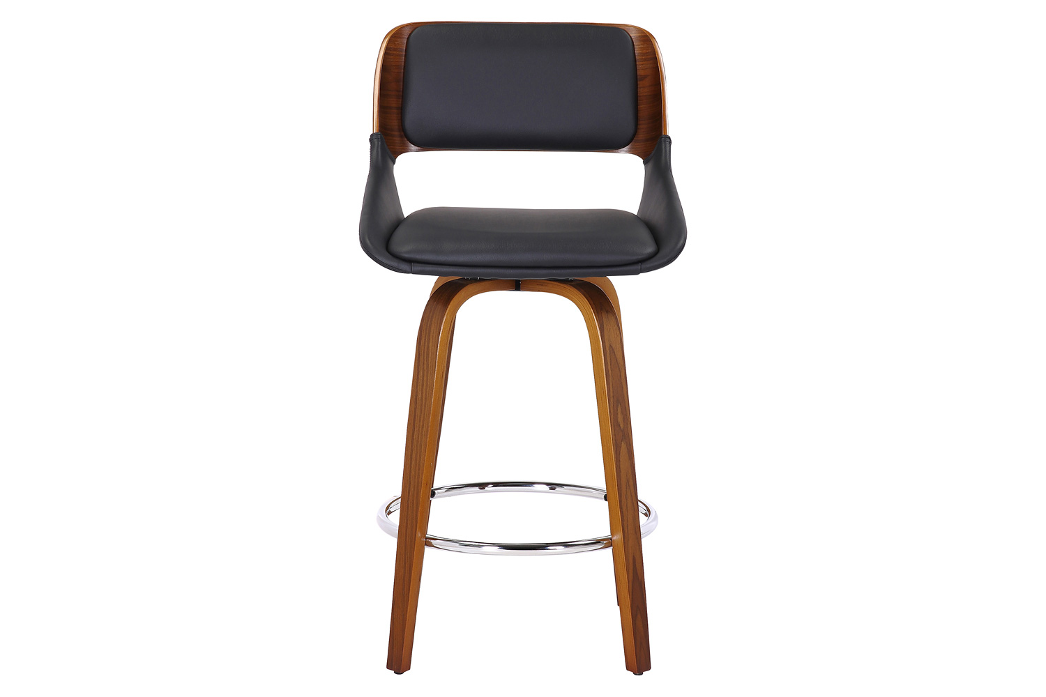 Worldwide Hudson 26" Counter Stool with Swivel - Black/Walnut