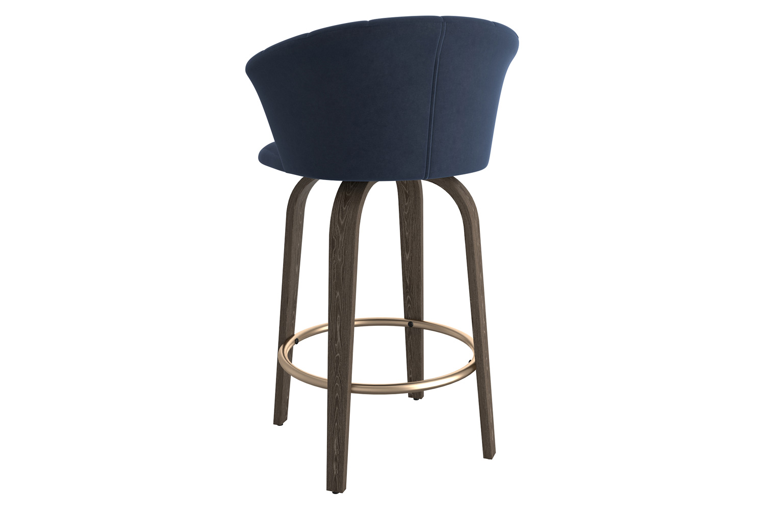 Worldwide Tula 26" Counter Stool - Blue/Washed Oak