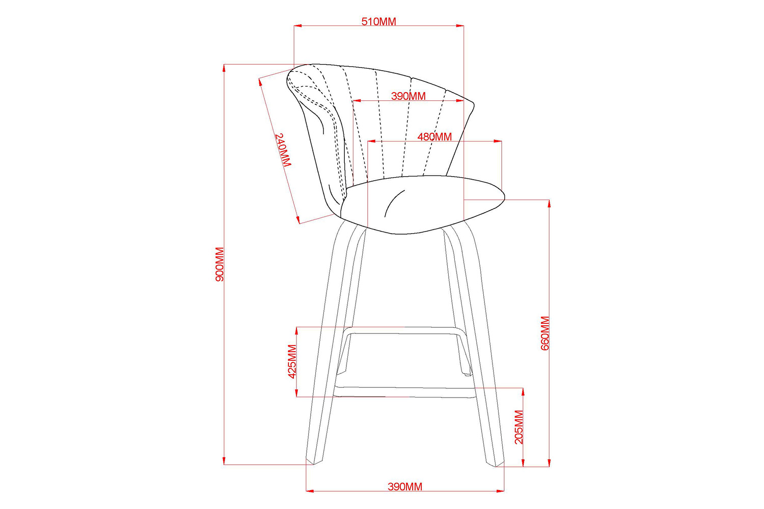 Worldwide Tula 26" Counter Stool - Gray/Washed Oak