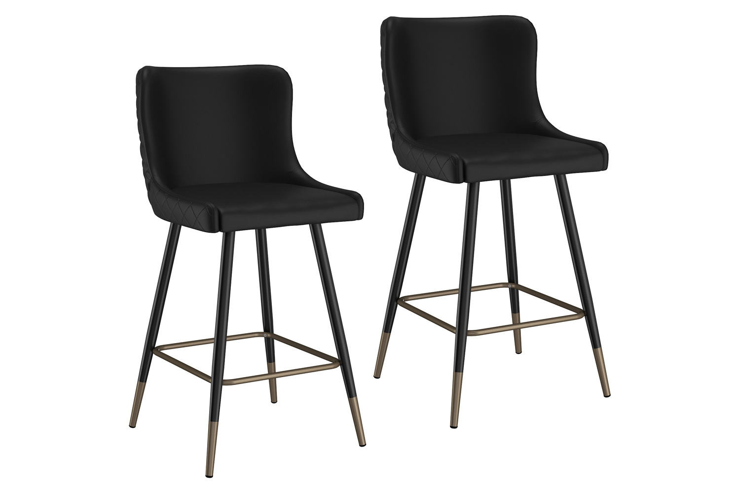 Worldwide Xander 26" Counter Stool Set of 2 - Black
