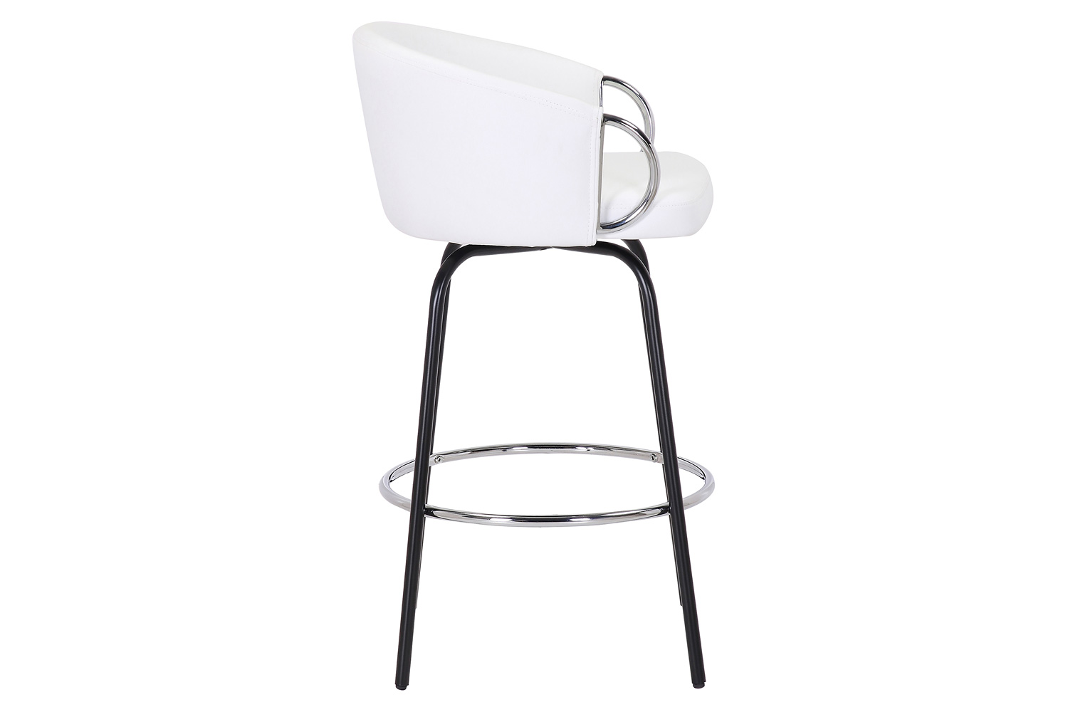 Worldwide Orion 26" Counter Stool with Swivel Set of 2 - White/Chrome