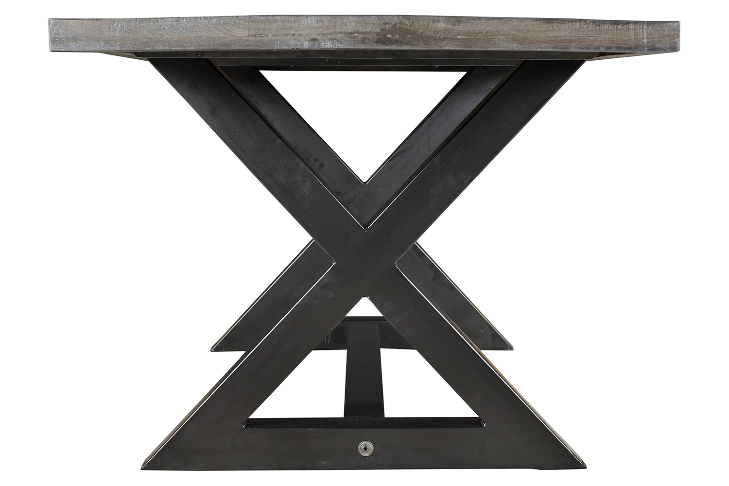 Worldwide Zax/Silvano Dining Set of 7 - Black Table/Gray Chair